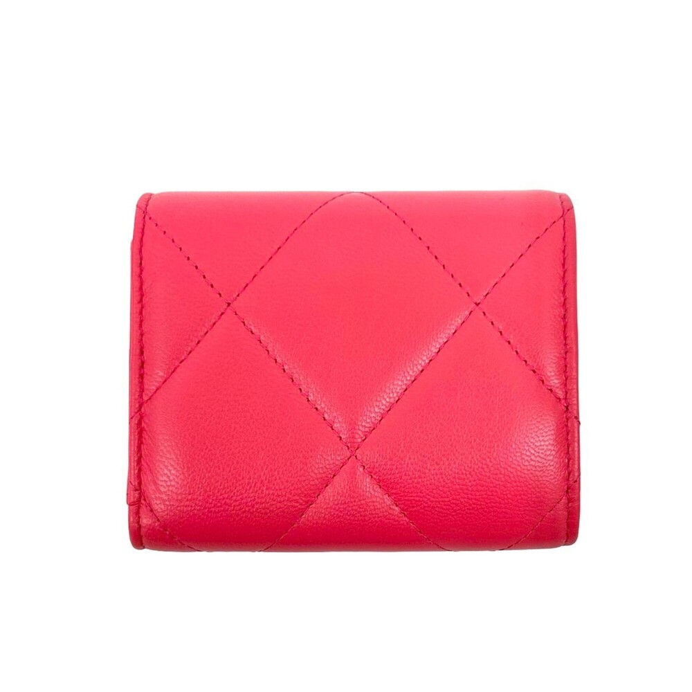 CHANEL Authentic Pink Leather Logo Wallet - Picture 2 of 10